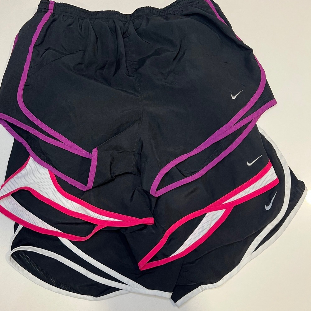 Nike Dri-FIT Women's Running Shorts Lot of 3 Medium Black Pink Athletic Gym